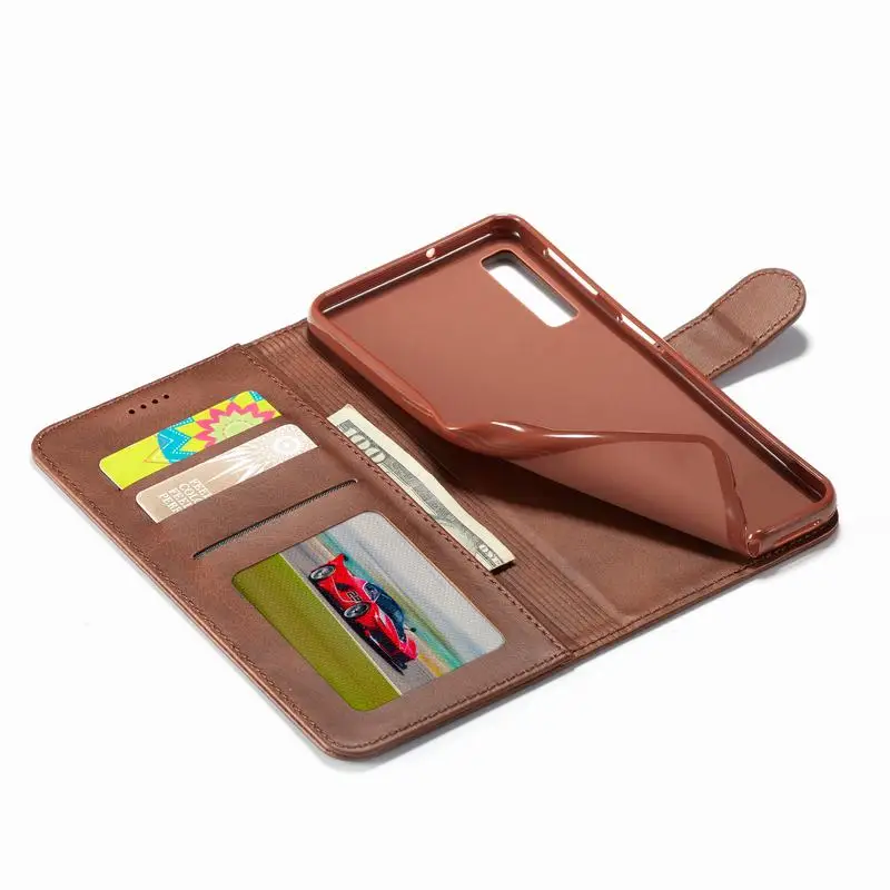 Чехол-кошелек для samsung Galaxy A7 Чехол-книжка кожаный чехол для samsung A7 A750 чехол Роскошный винтажный Магнитный чехол-книжка