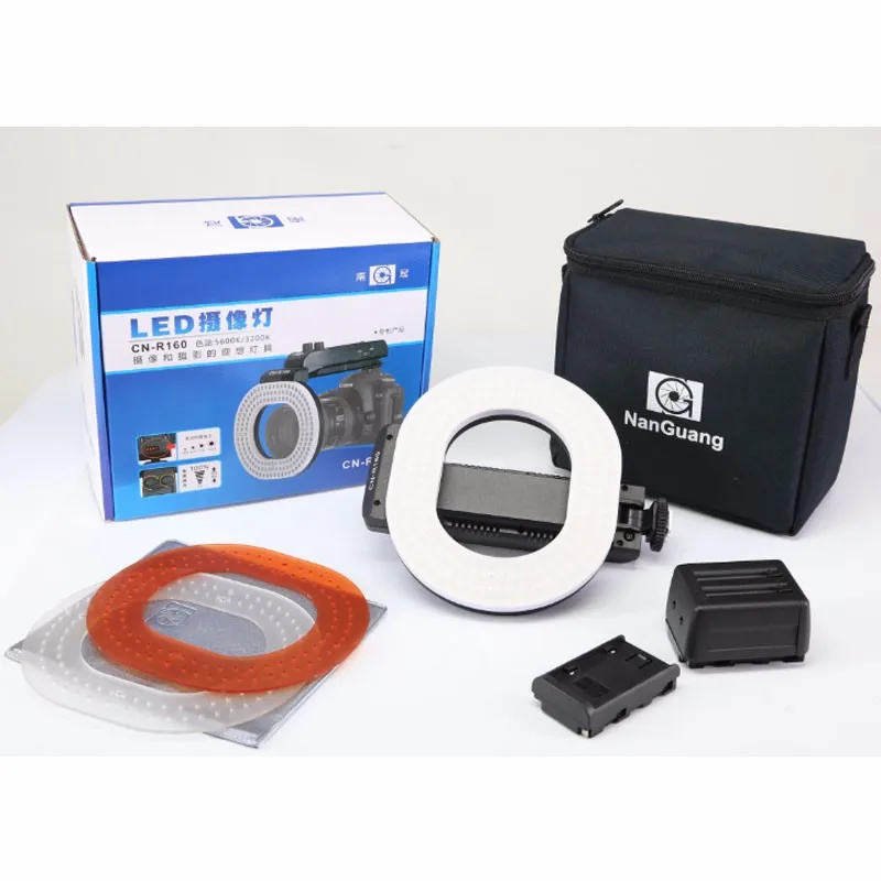 NanGuang-CN-R160-LED-Video-Light-5600K-3200K-Independent-dimming-ring-LED-light-for-Canon-Nikon (4)