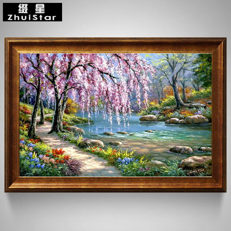 

New 5D DIY Diamond Painting Beautiful Weeping Embroidery Full Square Diamond Needlework Cross Stitch Rhinestone Mosaic Painting