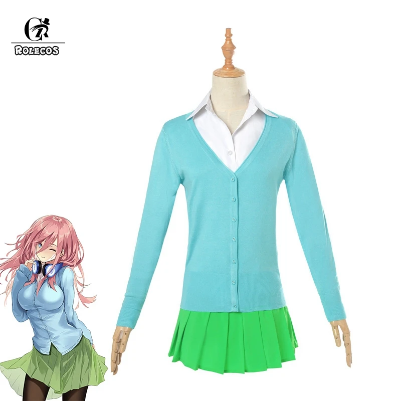 ROLECOS The quintestinal Quintuplets Косплей Костюм Miku Nakano костюм Go Toubun no Hanayome косплей женская