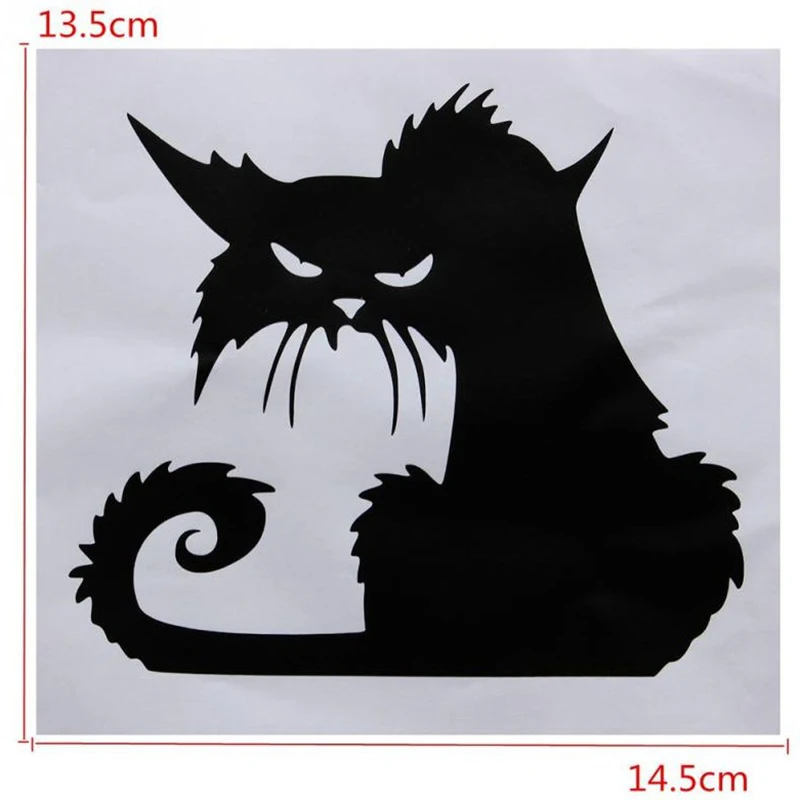 Съемные Наклейки на стены для празднования Хэллоуина черные кошки Декоративные наклейки для стен дома гостиной украшения 1 шт
