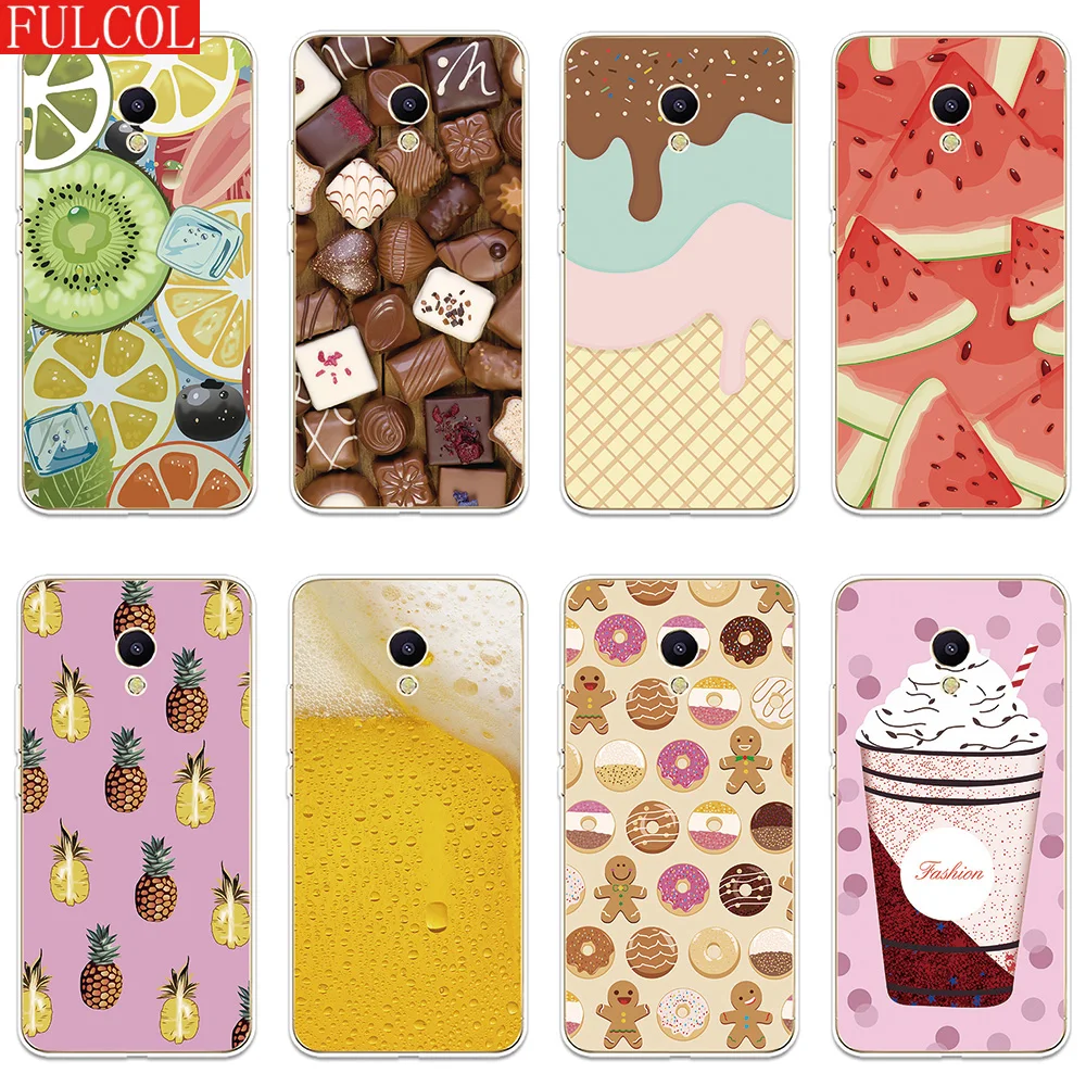 

Silicone Case For Meizu M3 M5 M6 NTOE M3S M5S M5C M6S M6T Cover Fruit Chocolate Patterned Soft Shell Phone Case