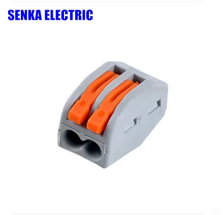 

100pcs/lot 222-412/PCT-212 2 pin Wago Universal Compact Wiring Connector Conductor Terminal Block with Lever