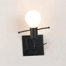 Doll Wall Light Fixtures LED Creative Light Modern Cartoon Mounted Iron Bedside Sconce Lamp for Kids Room Living Room Lighting Doll Wall Light Fixtures LED Creative Light Modern Cartoon Mounted Iron Bedside Sconce Lamp for Kids Room Living Room Lighting