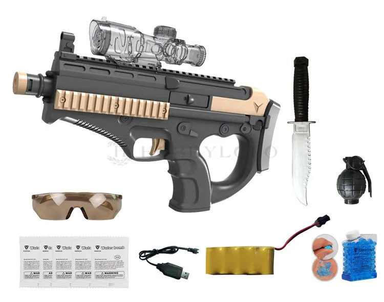 장난감 페인트 볼 총 전기 버스트 물 공 치타 SM5 페인트 볼 총알의 1800 pc, 부모 자식 게임에 대한 고글toy