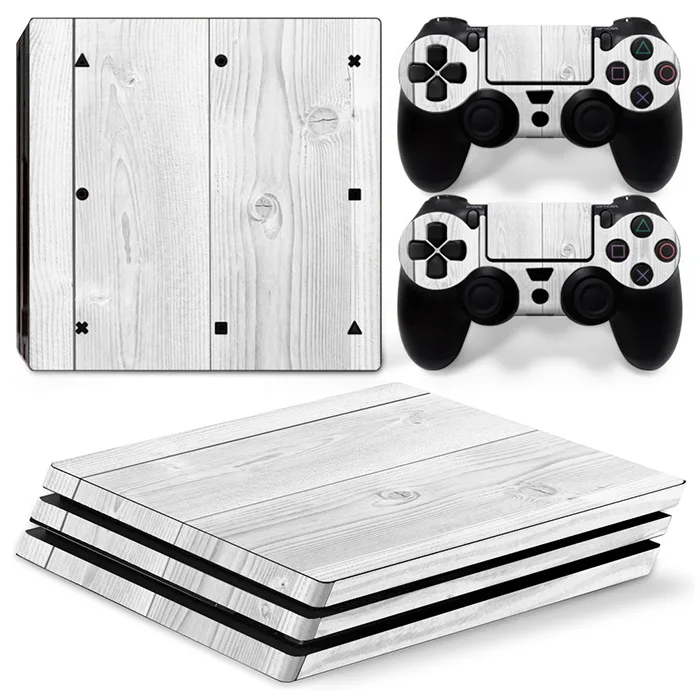 Белый горячий для PS4 про кожу Стикеры для sony Playstation 4 Pro консоли и 2 шт. контроллера деревянный