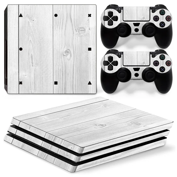 

White Hot For PS4 Pro Skin Sticker For Sony Playstation 4 Pro Console and 2Pcs Controller Skins Wooden free shipping