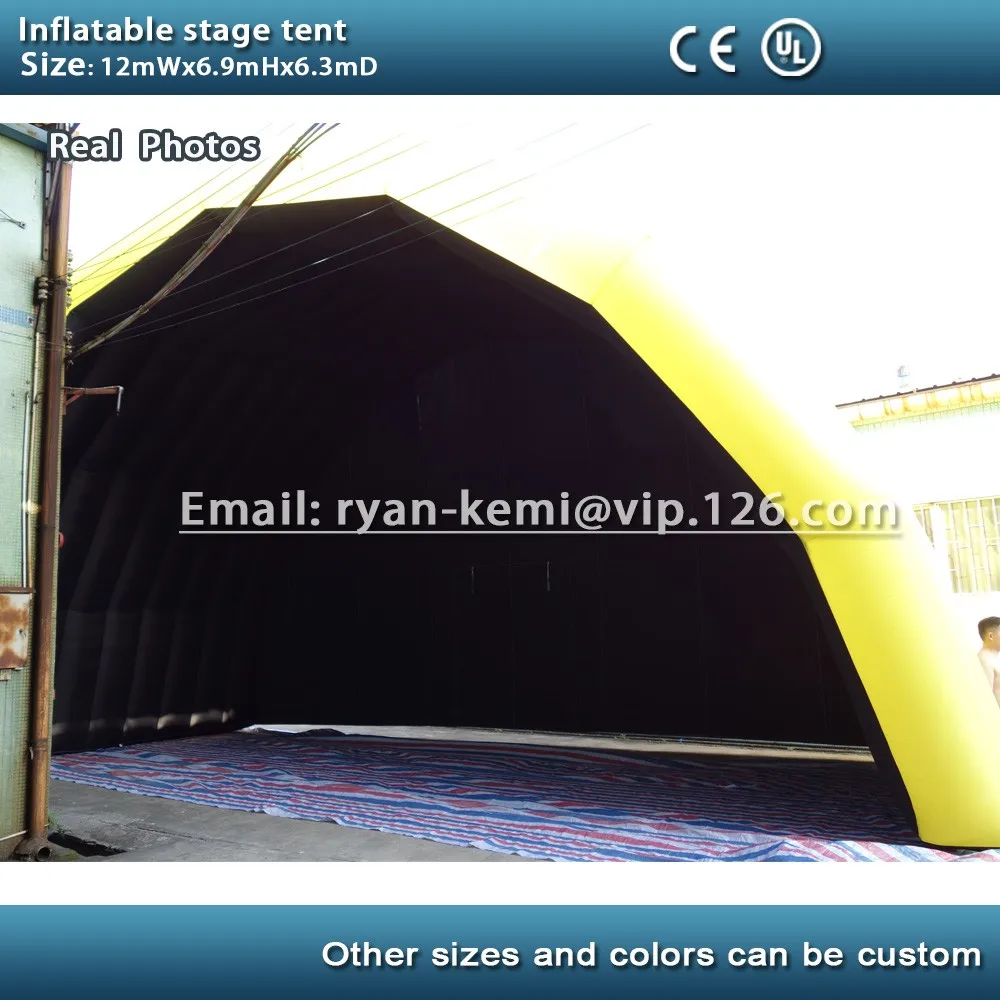 inside of inflatable stage tent cover