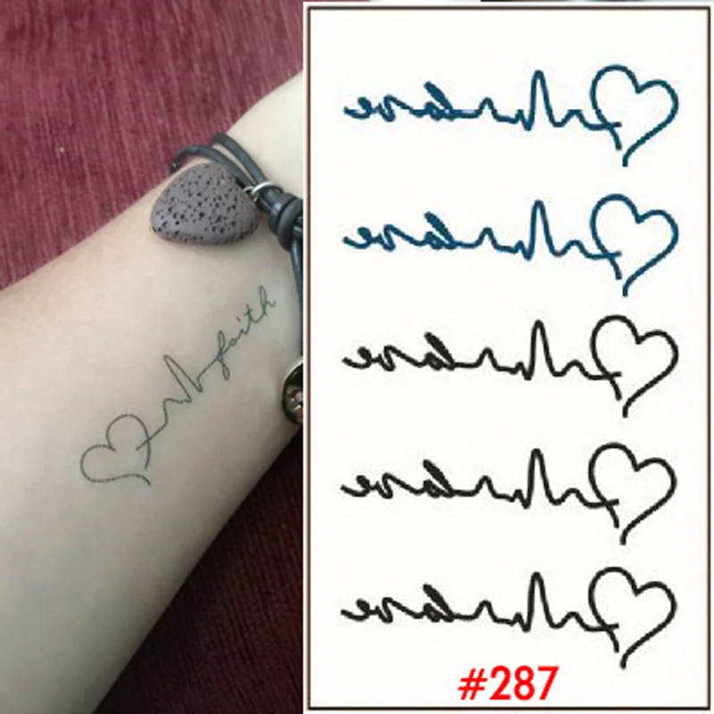 Temporary Japanese Tatoos Waterproof Temporary Heart Tattoos Designs