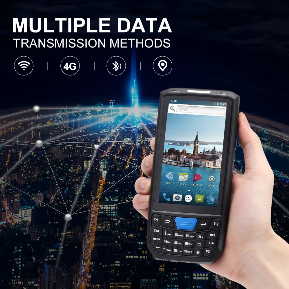 IssyzonePOS PDA الروبوت 7.0 يده Pos محطة 1D 2D Howneywell الباركود ماسحة لاسلكية WiFi 4G بلوتوث GPS 2G /16G PDA