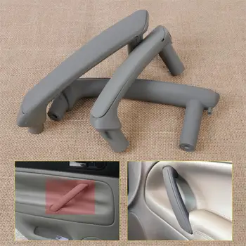 

DWCX 3pcs Gray Interior Door Pull Grab Handle With Trim Cover 3B0 867 180 A For VW Passat B5 98-2002 2003 2004 2005 3B4867372
