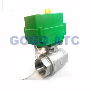 CTF-001 DN25 G" SS304 10NM крутящий момент моторизованный шаровой 2 способ Электрический воды клапан с ручным функции DC12V, CR01 2 провода