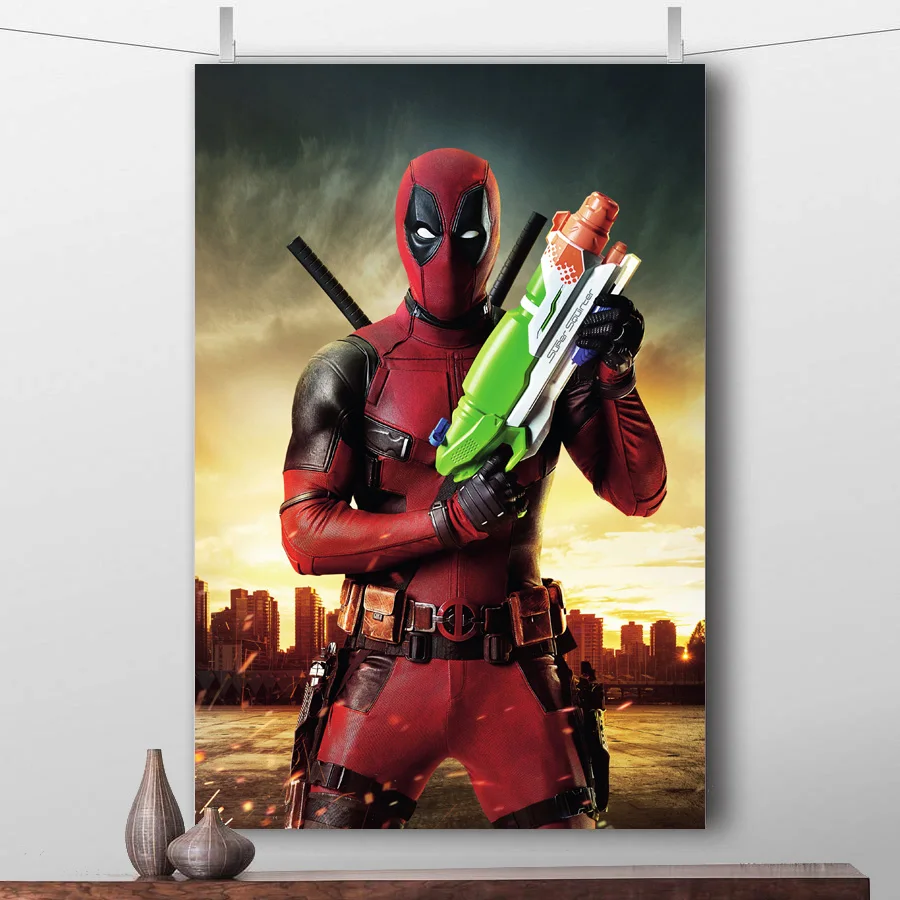 Movies Deadpool Marvel Art ~ Canvas Wall Art Picture Print Framed 20/"x30/"