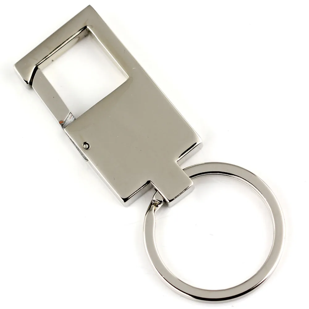 Polished Silver High Quality Alloy Hanging Pants Buckle Clip Keychain