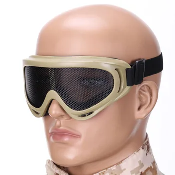 

Outdoor Airsoft Tactical Safety Goggles Metal Mesh Eyes Protection Goggle Glasses Eyewear Workplace Safety Accessory FC