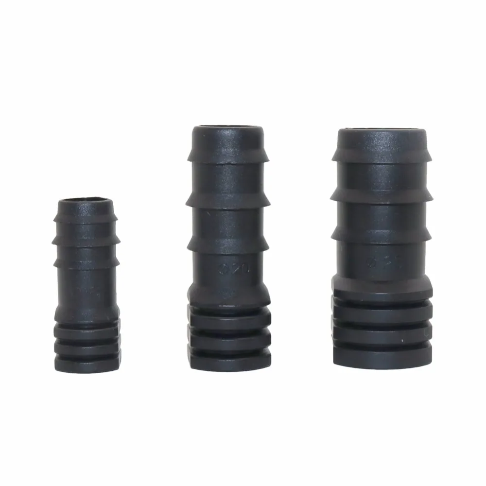 

10 pcs diameter 16mm,20mm,25mm Barb end Line pipe stop connectors Plastic Water pipe tube Mender For Micro Irrigation Fittings