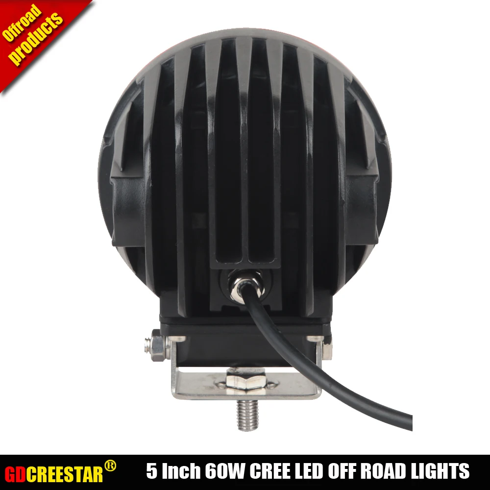 Круглый 60W светодиодный внедорожный светильник 12V 24V Светодиодный S для седельный
