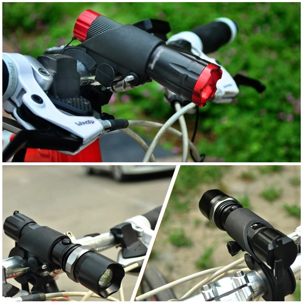 Perfect Portable Cycling Bike Bicycle Light Lamp Stand Holder Rotation Grip LED Flashlight Torch Clamp Clip Mount Bracket Accessories 0