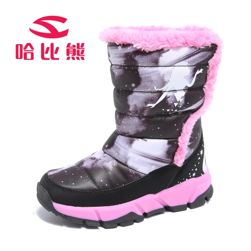 

2018 New Children Snow Boots Girls Shoes Winter Boots Fashion Plush Kids Shoes WaterProof Students Sneakers kids Children Boots