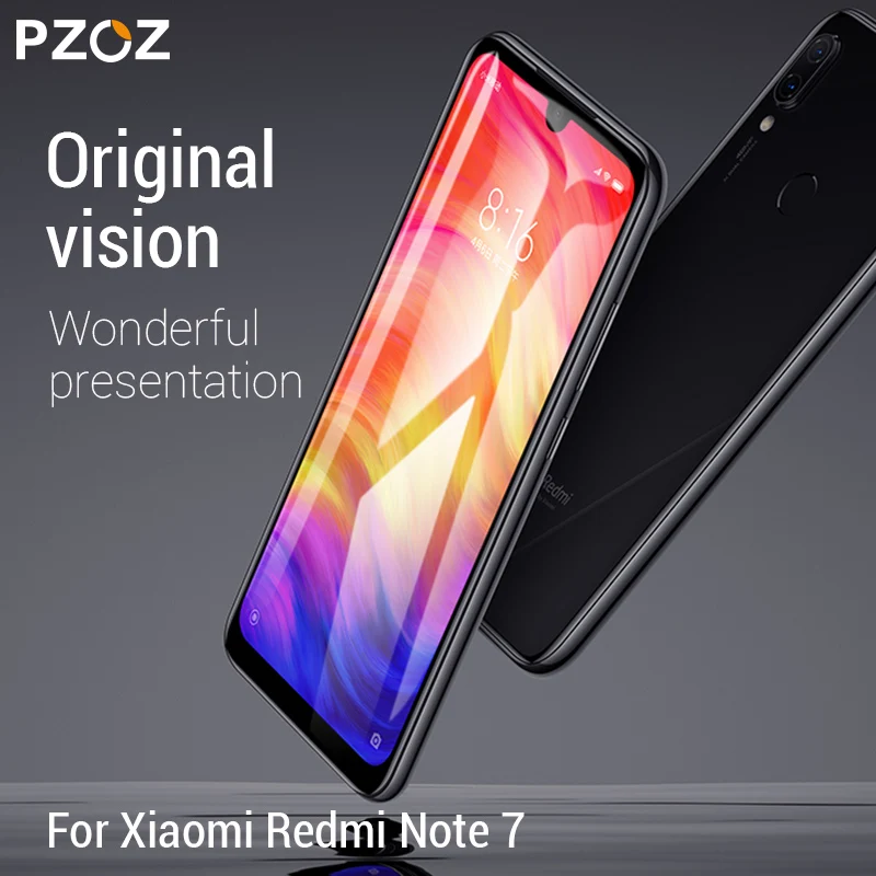 PZOZ ل Xiaomi redmi note 7 برو واقي للشاشة كامل غطاء الزجاج المقسى ل Xiaomi redmi note 7 الهاتف المحمول طبقة رقيقة واقية