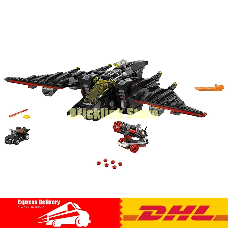 

Lepin 07080 Batman Movie The Batwing building Block Set Robin Harley Quinn cannon Kids Toy Compatible with 70916