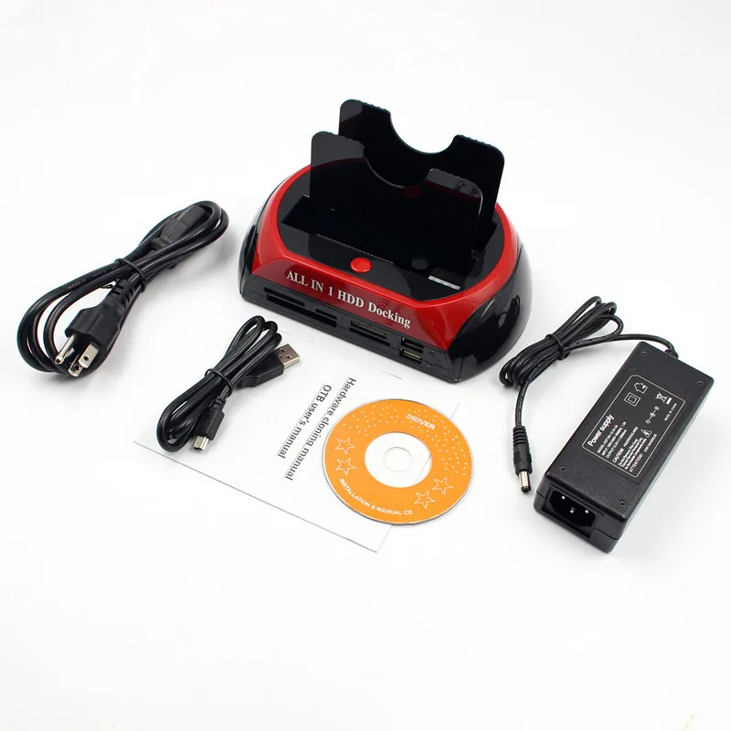 

All in 1 Dual 2.5 Inch 3.5 Inch HDD Docking Station USB 2.0 to IDE SATA Hard Disk Drive Disk Docking Station Base New Hot