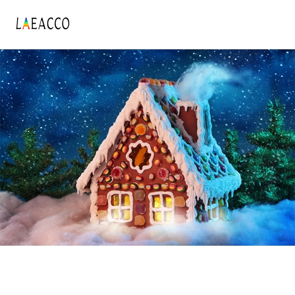 

Laeacco Candy Ice Cream House Backdrop Children Party Portrait Photography Background Photographic Backdrop For Photo Studio