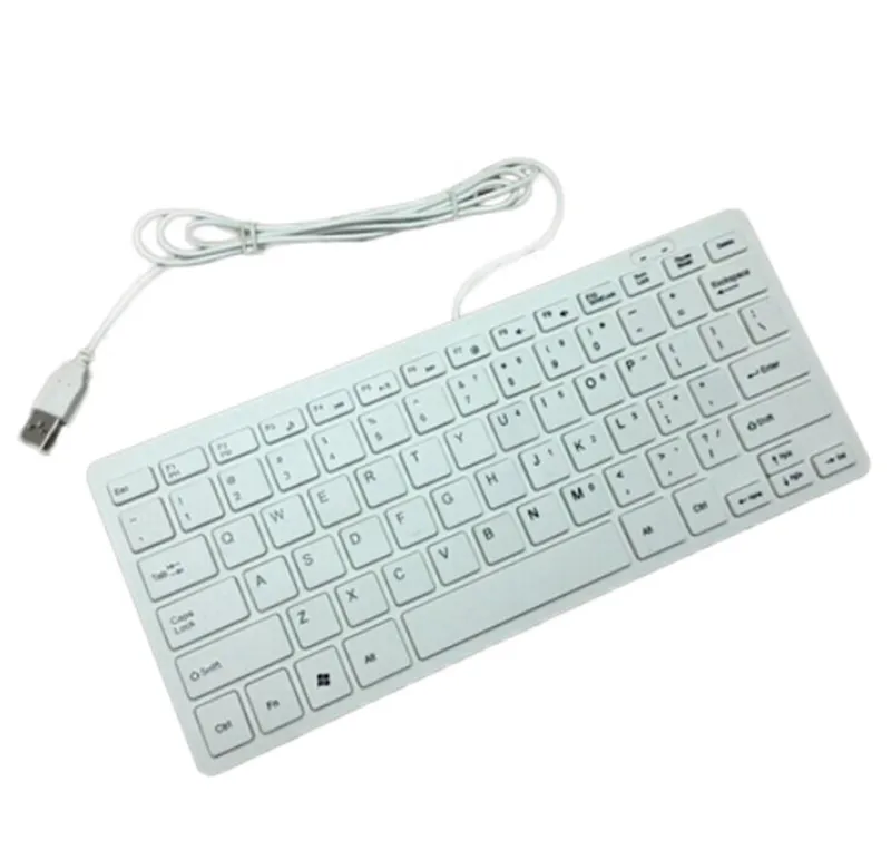 Ультра тонкая 78 клавиш Мини Портативная USB Проводная клавиатура для ПК