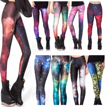 Hot Sales S To 4XL Punk Galaxy Space Women Leggings 6 Patterns Red Blue Grey Purple Casual Leggins 1
