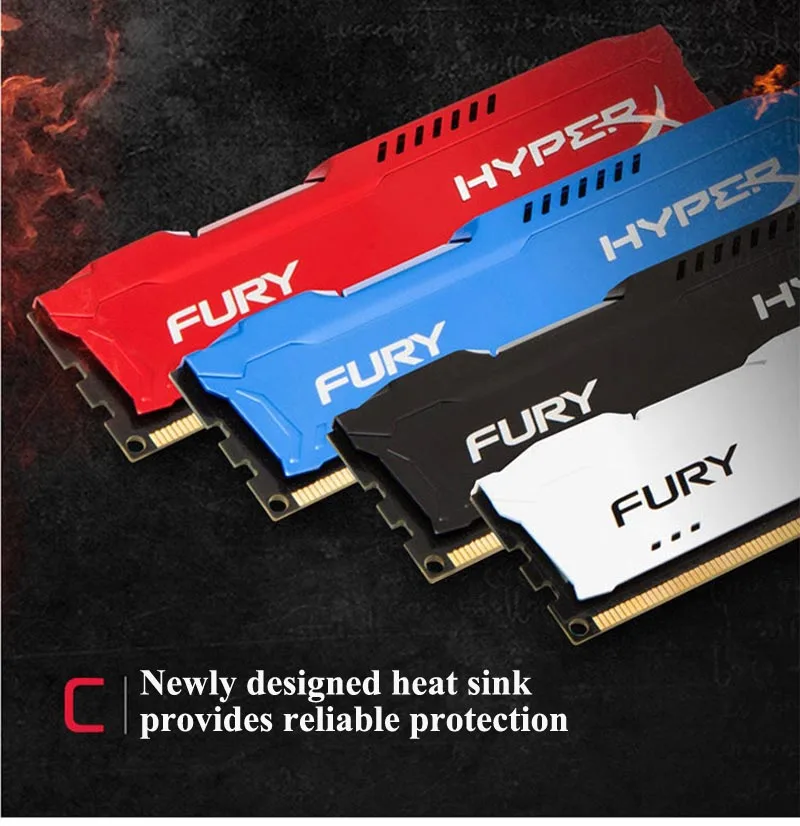 Kingston Технология Hyperx Fury 1 шт 8 GB 1866 MHZ DDR3 Memory Stick Оперативная память для настольного компьютера Gaming синий Оперативная память S дропшиппинг 2019