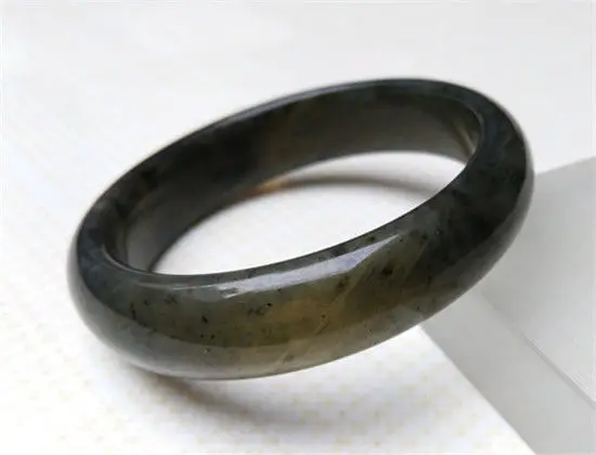 

FREE SHIPPING>>>@@ New Chinese Jade Jewelry 100% Natural Chinese Xiuyu BLACK Jade Bracelet 60.7MM NEW