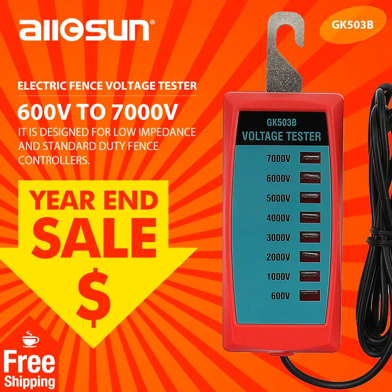 All sun GK503B электрическая подача напряжения на забор тестер от 600 В до 7000 в