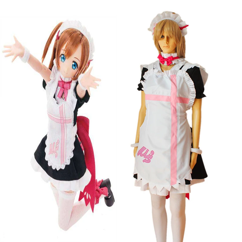 Love Live! Школьный проект идола костюмы для косплея горничная Хонока Косака полный