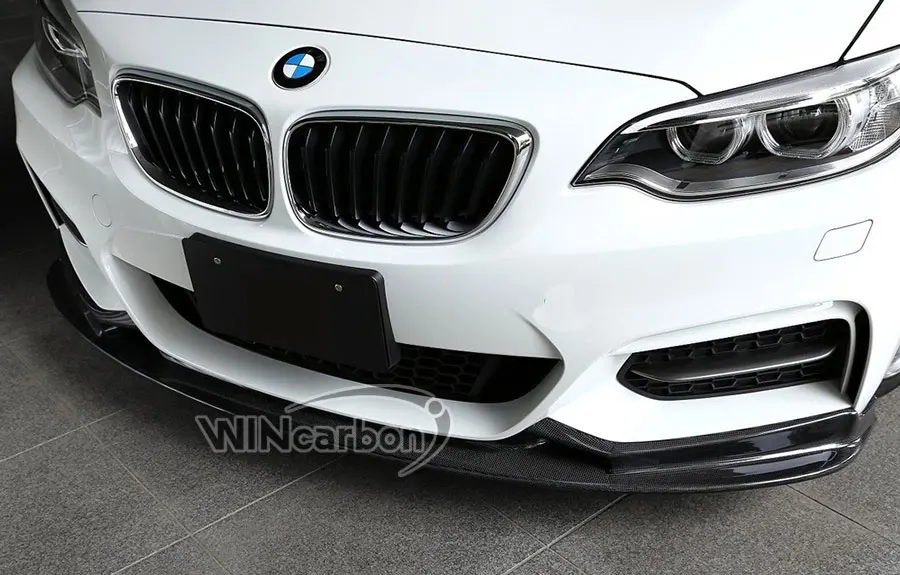 Волокно стекло передний спойлер для BMW F22 2 серии M-Sport бампер 2014UP