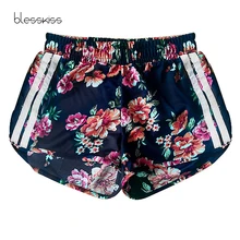 BLESSKISS/женские летние спортивные шорты с цветочным принтом для йоги, бега, фитнеса, похудения, бодибилдинга, тренировок, спортзала
