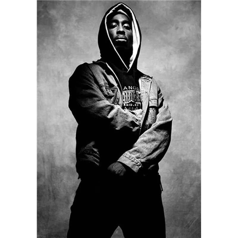 2Pac Тупак Шакур хип-хоп, певица плакат Водонепроницаемый фотографического Бумага плакат афиша ZS012