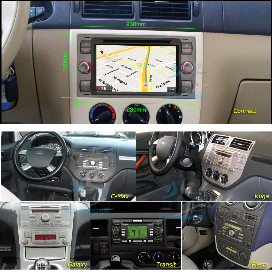 Best Details about  Android 8.0 Car DVD CD Player GPS DAB+ WiFi 4G BT SD Radio OBD for FORD FOCUS FIESTA KUGA GALAXY TRANSIT Sat Nav 1