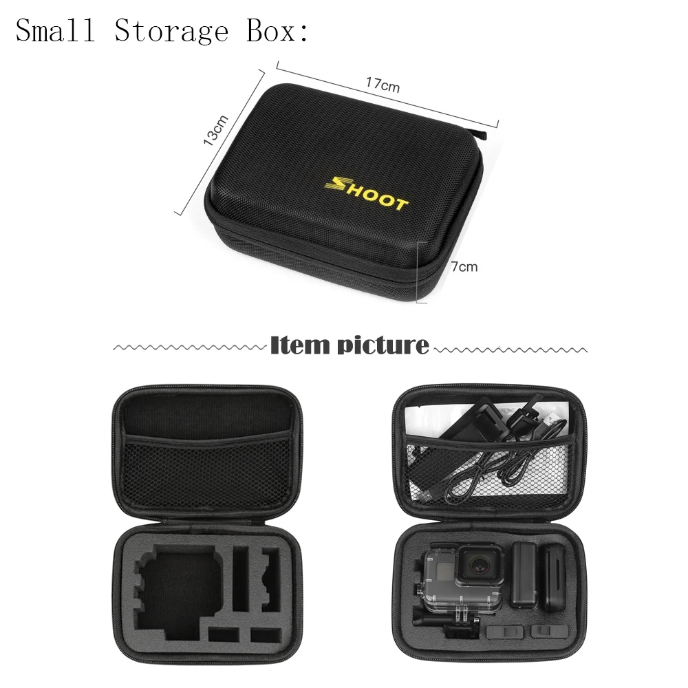 Портативный чехол SHOOT Eva для камеры GoPro Hero 8 7 6 5 Black Xiaomi Yi 4K SJCAM Sj8 pro M20 Dji аксессуары