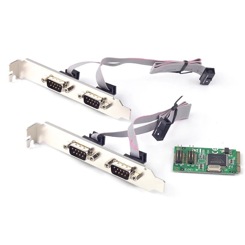  Mini PCIe zu Serielle RS-232 port DB9 Adapter 4 ports RS232 zu Mini PCI-e Karte MosChip chipset kon