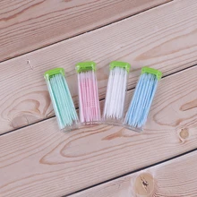 Корейский Портативный eco-friendly зубочистки 30 шт./упак. Пластик зубочистки щетка для волос с зеркалом BoxRanndom Цвет