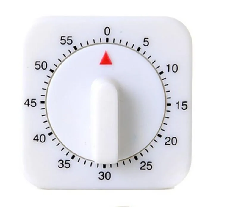 

New Kitchen 60 Mins Nice White Novelty Mechanical Wind-Up Cooking Count Up Timer Reminder Counter Alarm 1 Pc