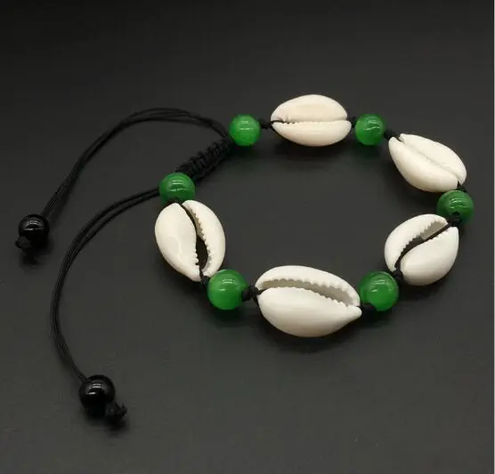 1pc Natural Seashell Handmade Hand Knit Bracelet Shells Bracelets Beach Ocean Charm Delicate Jewerly 8254 | Украшения и