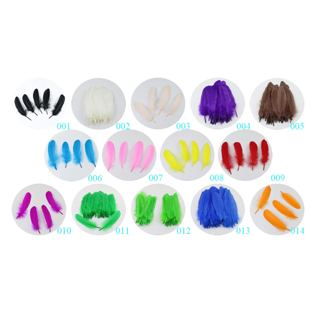 50Piece Beautiful Natural Goose Feather 12-20cm for Dress, Sewing, Arts and Craft, Clothing, Home Decoration, Jewelry Making DIY