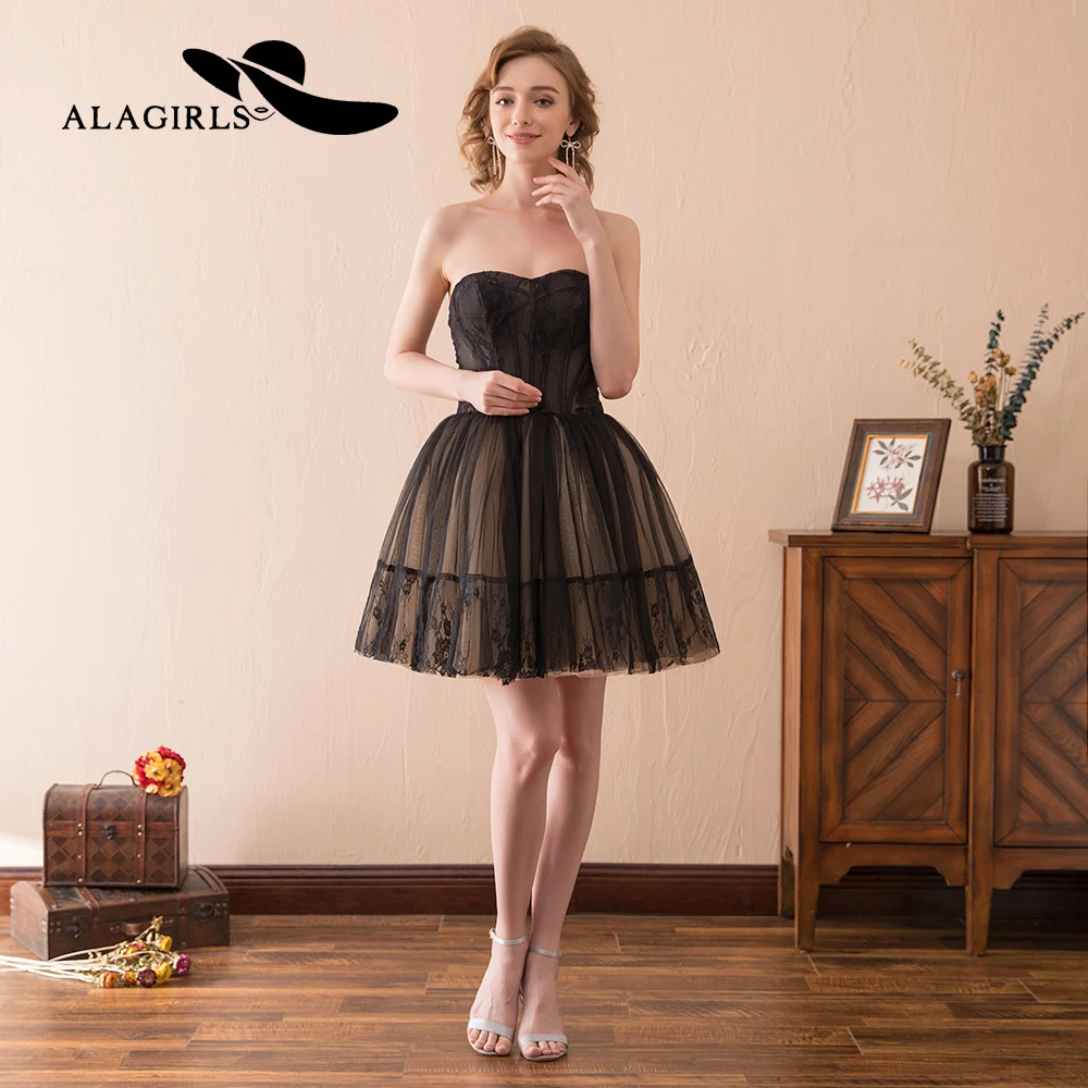 

Alagirls New Arrival Mini Prom Dresses Sexy short lace Homecoming Dress 2019 Sweetheart Cocktail dresses Vestido de bienvenida