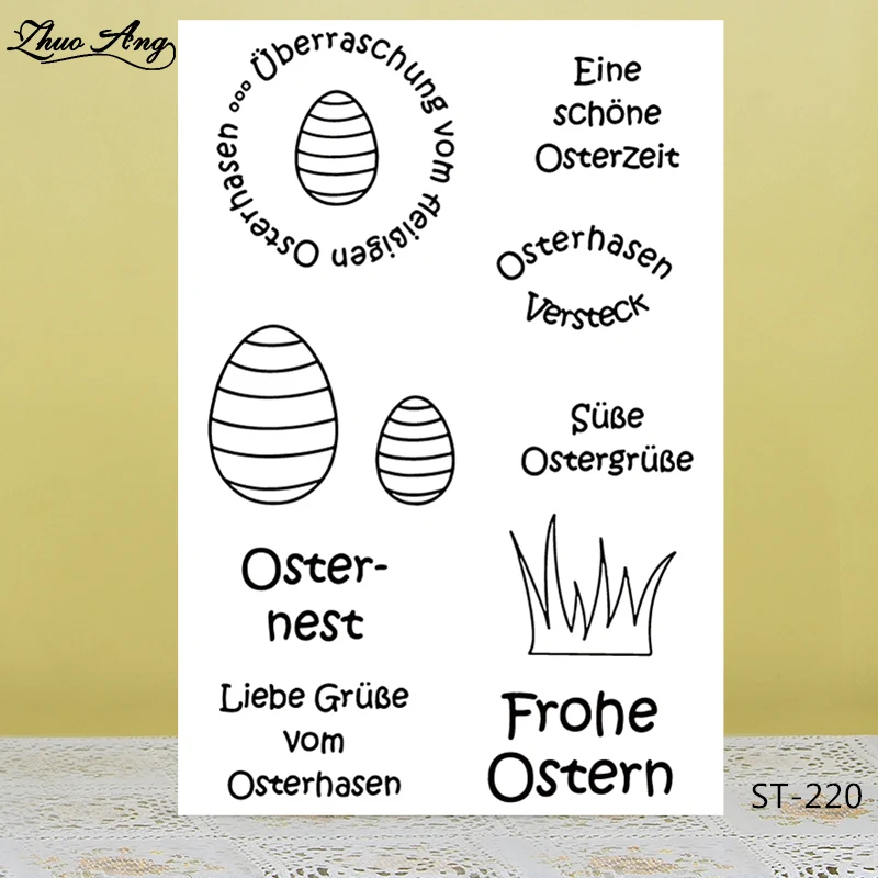 

New Easter Egg Design Transparent Silicone Stamp / Seal DIY Scrapbook / Album Decoration Clear Stamp