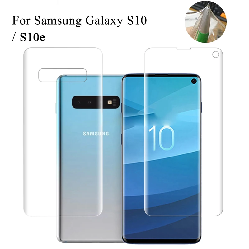 Передняя Задняя мягкая пленка для samsung Galaxy S10Plus S10e S9 S8 Note 9 8 S7 Edge 3D полная lite