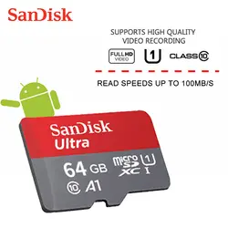 SanDisk microsd 64 Гб класс 10 microsd 128 флэш-карта памяти 32 Гб tf карта tarjeta micro sd для смартфона Бесплатная доставка