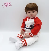 56cm silicone membros e pano corpo bebe bonecas cabelo curto charme bebê criança brinquedos melhor crianças playmate casa de bonecas