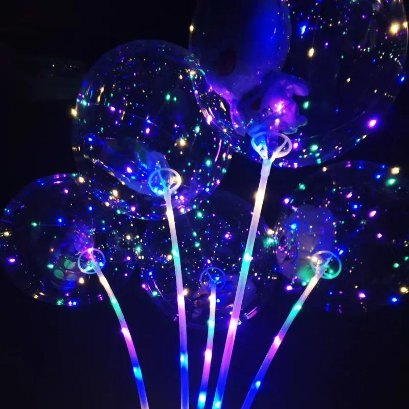 

20/24inch Luminous Led Balloon Transparent Round Bubble Decoration LED Balloons Christmas Gift Birthday Party Wedding Decor