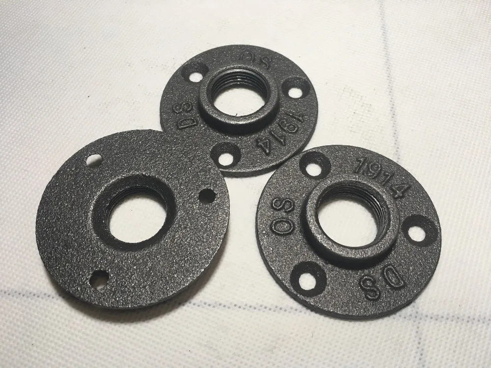 12pcs/Lot DN20 Iron Flange 3/4"Cast Antique Flange Furniture Part Shelf